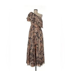 Solace London Brown Python Snake Print Rosa Maxi Dress, Size 8