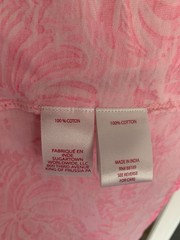 Lilly Pulitzer Pink/White Floral Tiered Scoop Neck Midi Dress Cotton L