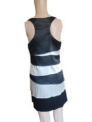 Karlie Womens Sleeveless Silk Sheath Pencil Dress Ruffled Sleeves Size Small