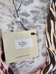 Atelier Dress Size Large Animal Print Bodycon Stretch V-neck Lightweight Soft