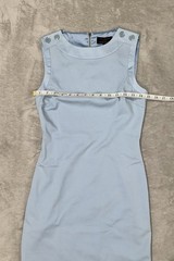 NWT Ted Baker Nedeli Ice Blue Sheath Dress Pastel Button US Sz 4 MSRP $288