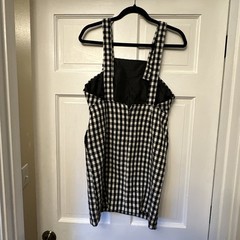 Francesca&rsquo;s Black and White Sleeveless Dress Size XS Overall 90’s Style Pockets!