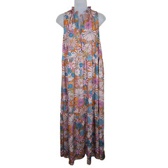 BB Dakota x Steve Madden Maxi Dress S California Soul Floral Halter Hippy Boho