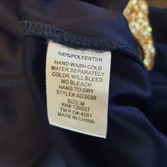 Sequin Sheer Hi Low Midi Dress Size M Gold Blue Sleeveless Fairy Party Event