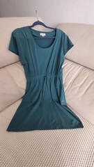 Calvin Klein Bottle Green Dress Size 10 Performance Stretch Drawstring Waist