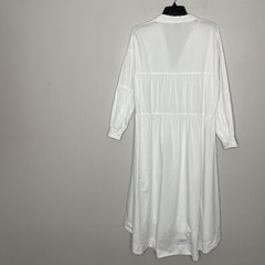 JUST FEMALE Brandy Dress Women XS White Poplin Shift Organic Cotton Long Sleeve