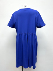 Ex M&S Ladies 100% Cotton Jersey Round Neck Stretch Dress Plus Sizes 20 22 24