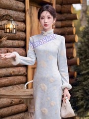 Chinese Traditional Qipao Dress Cheongsam Women&rsquo;s Clothing Embroidery Vintage