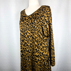 Masai Copenhagen Noa Sweater Dress Size Small Leopard Print Oversized Boho