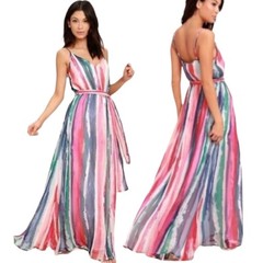 Jack by BB Dakota Joyner White Print Maxi Dress Size S/M