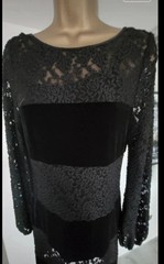 Jessica Howard Black Velvet Wedding Guest Elegant Evening Party Dress Size 8