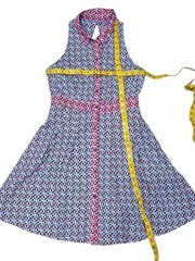 Maeve by Anthropologie Buckley Geometric Fit & Flare Mini Dress Pockets Size 8