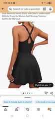 NWOT Iuga Atheletic Blk Sleeveless Tennis Golf Summer Dress Large