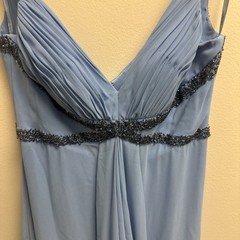 Cachet Wedding Dress Womens Size 8 Blue Mesh Bridesmaid Summer Party Cocktail
