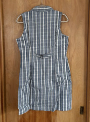 Levi&rsquo;s Premium Women&rsquo;s Zeda Plaid Check Denim Dress Size L NWT