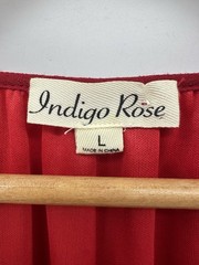 NWT Indigo Rose Red Boho Tunic L Dress Crochet Lace Bell Sleeve Cover Up WW20