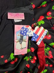 Pinup Couture Swing Dress – Cherry Black Molly Rockabilly 1960s PUG Punk Retro