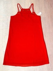 $44 XSmall Small ❤️ Stylish Francesca’s Chiffon Straight Red Dress Lined