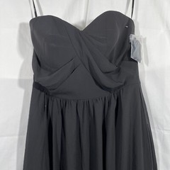 NEW $208 Social Bridesmaids [ 12 ] Strapless Georgette &lsquo;8159&rsquo; A-Line Gown #S245