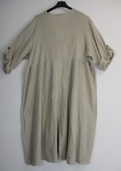 LagenLook Womens Ladies 50% Linen 50% Cotton Summer Dress One Size : Plus: 18-22