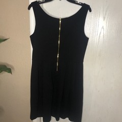 Vintage Betsy Johnson Dress 10 Black Pearl Fit & Flare Goth Swiftie Designer