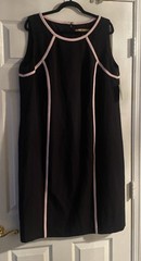 NWT Nipon Boutique Woman Sleeveless Black /pink Dress Size US16