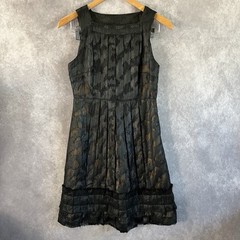 L.A.M.B Dress Womens 2 Black Midi A Line Sheath Cocktail Goth Grunge LAMB 2007