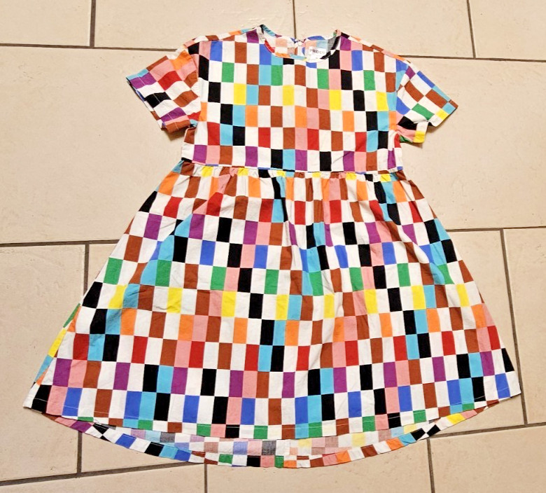 Limited Edition Target Pride Rainbow Checkered SS Oversize Skater Dress sz XS