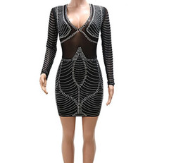 Elegant Crystal Short Party Dress