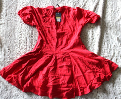 Women&rsquo;s Bell Elbow Sleeve Mini A-Line Dress – Universal Thread Red XS