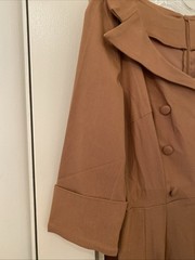 MUXXN Women&rsquo;s Dress Size M Shirt Cuff Sleeve With Boat Neckline Button Front