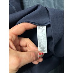 Spanx Womens The Get Moving Sleeveless A-Line Dress Rayon Nylon 1X Navy Blue