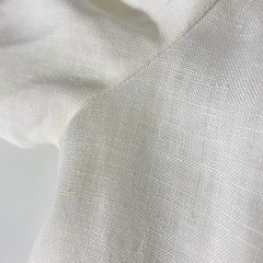 Vintage JG Hook Dress Womens 8 Linen Blend Button Front Puff Sleeve Midi 80s