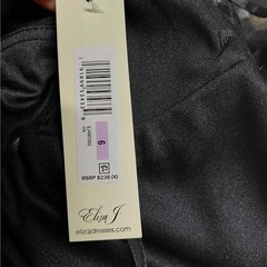 Eliza J Dress Size 6 Black Tulle Overlay High Low Cocktail Evening Ball Gown