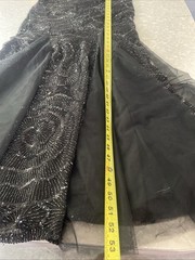 Macy’s Black Mermaid Strapless Sequined Gown Juniors Sz 13/14 Evening Prom