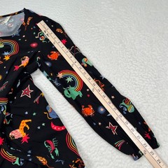 NWT Sugarhill Brighton Sidney Midi Smock Dress 8 Zodiac Rainbow Skies Black