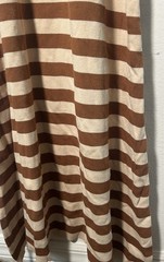 Maxi Dress Active Basic Brown Stripe Sweater Dress Size S (1063)