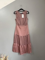TED BAKER Izzie polka dot-print woven midi dress Size TB1 UK8 BNWT