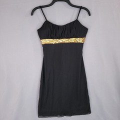 A. Byer Women&rsquo;s Pullover Party Dress Spaghetti Strap Sleeveless Black Size M