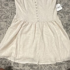 Altar’d State NWT Linen Blend Dress Oatmeal Color Size Medium