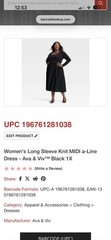 Women&rsquo;s Long Sleeve Knit Midi A-Line Dress – Ava & Viv 3x B113s