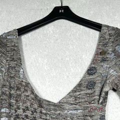 Diesel Dress Womens Size Medium Grey Wrap Wool Blended Dress Long Sleeve Turkey