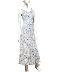 Y2K Jones New York Silk Sundress 12 Watercolor Wedding Formal Grad 100% Silk