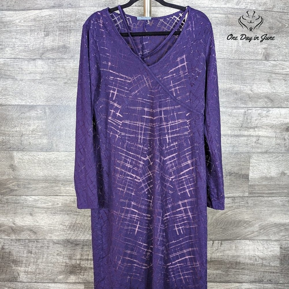 Bold Elements Long Sleeve Sheer Layered Bodycon Dress Size XL