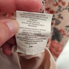 As U Wish XL Pink Floral Chiffon Midi Dress Smocked Back Bodice Tie Ruffle Hem