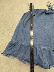 SheIn Blue Size 4 Tie Shoulder Ruffle Coastal Pockets Summer Mini Sundress