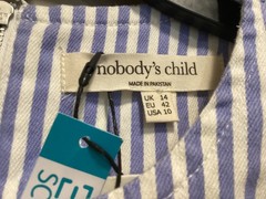 Nobody&rsquo;s Child Farringdon Stripe Stretch Organic Cotton Twill Minidress, size 10