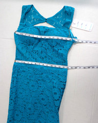 New! Nina Canacci Teal Stretch Lace Long Formal Gown w/ Train Women&rsquo;s Size 10