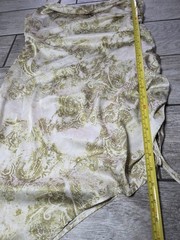 Garage Assimetrical Cowl Neck Satin Ruched Mini Dress Small Slip Floral Club