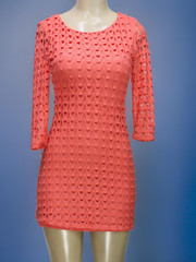 Red Camel Women&rsquo;s Bodycon Dress 3/4 Sleeve Orange Size XS